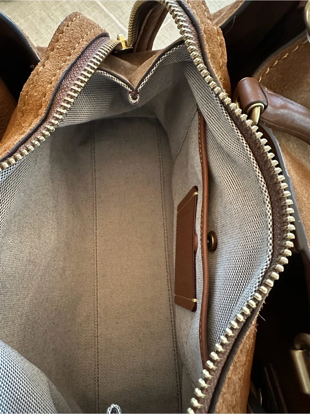 100% Coach Rogue Bag 31 Suede Leather Warm Brown Mint Condition Receipt - Picture 14 of 16